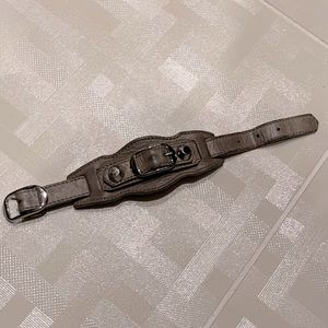 Gray Balenciaga leather bracelet